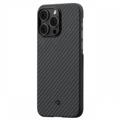 Чехол iPhone 14 Pro Pitaka MagEZ Case 3 кевлар, черно-серый