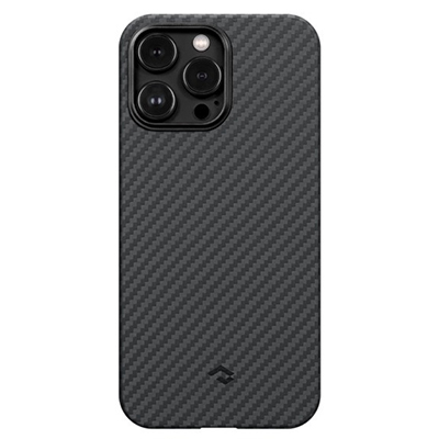 Чехол iPhone 14 Pro Max Pitaka MagEZ Case 3, черно-серый кевлар (арамид)