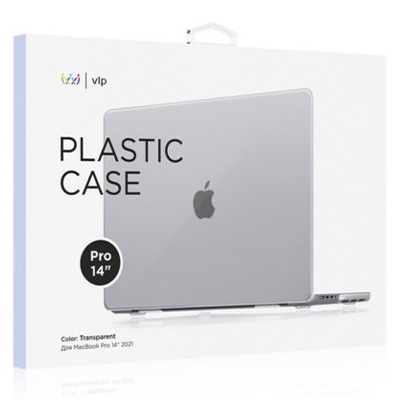 Чехол MacBook Pro 14'' (2021) «vlp» Plastic Case, прозрачный