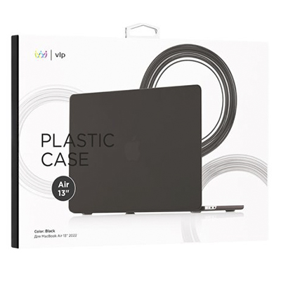 Чехол MacBook Air 13 (2022) «vlp» Plastic Case, черный