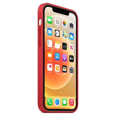 Чехол iPhone 12/12 Pro Silicone Magsafe Red
