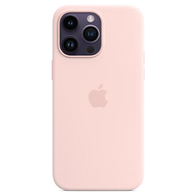 Чехол iPhone 14 Pro Max Silicone Magsafe Chalk Pink