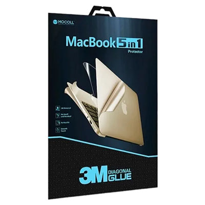 Защитная плёнка MacBook Air 15 2023 M2 MOCOLL (5 в 1), темно-синяя