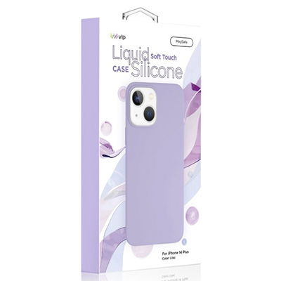 Чехол iPhone 14 Plus "vlp" Liquid Silicone Case MagSafe, сиреневый
