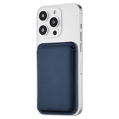 Картхолдер uBear Leather Shell Case, тёмно-синий