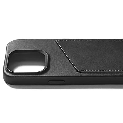 Чехол iPhone 15 Pro Mujjo Full Leather Wallet Case MagSafe, черный