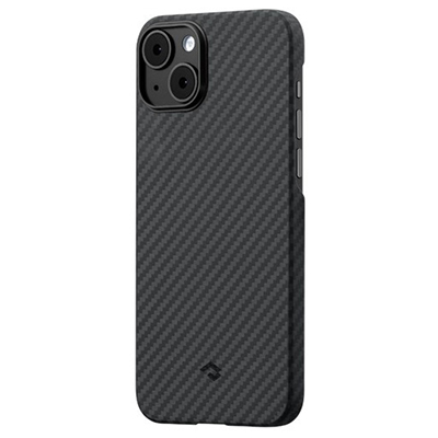 Чехол iPhone 14 Plus Pitaka MagEz Case 3 кевлар, черно-серый