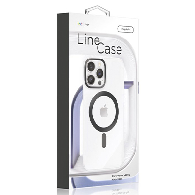 Чехол iPhone 14 Pro "vlp" Line Case MagSafe, черный