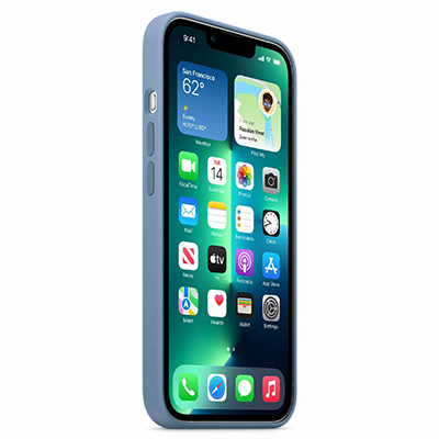 Чехол iPhone 13 Pro Max Silicone Blue Fog