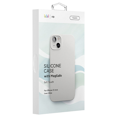 Чехол iPhone 13 mini "vlp" Silicone Case MagSafe, белый