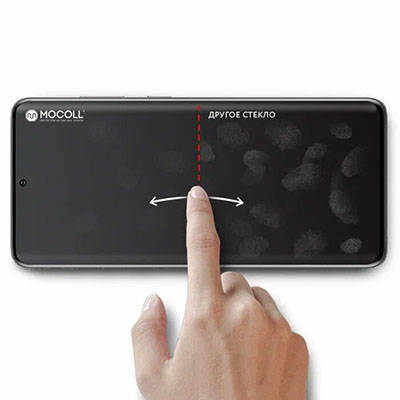Защитное стекло Samsung S23 Ultra MOCOLL полноразмерное прозрачное с УФ-клеем 3D