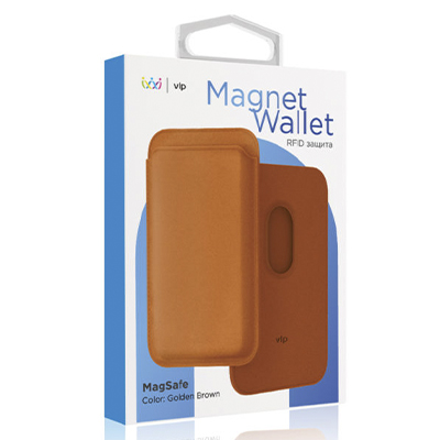 Картхолдер "vlp" из экокожи с MagSafe, коричневый