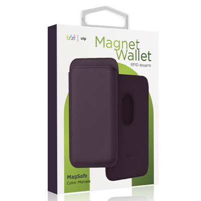 Картхолдер "vlp" из экокожи с MagSafe, марсала