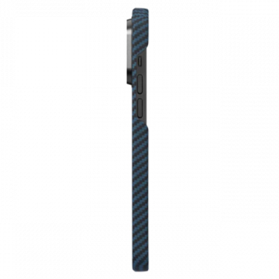 Чехол iPhone 14 Pro Pitaka MagEZ Case 3 кевлар, черно-синий