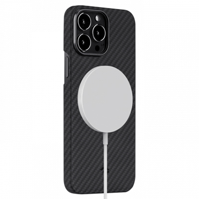 Чехол iPhone 13 Pro Pitaka Pitaka MagEZ Case 2 кевлар, черно-серый