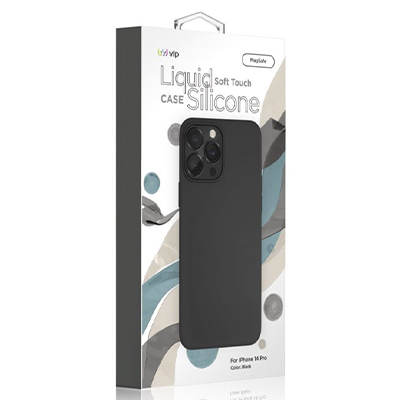 Чехол iPhone 14 Pro "vlp" Liquid Silicone Case MagSafe, черный