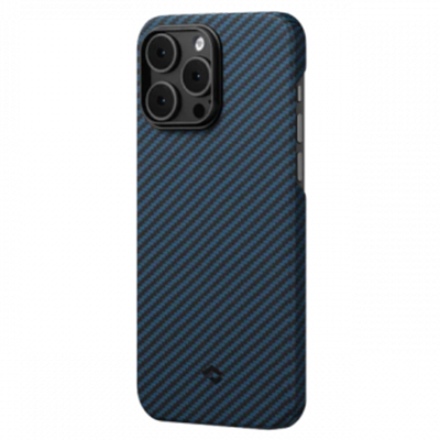 Чехол iPhone 14 Pro Pitaka MagEZ Case 3 кевлар, черно-синий