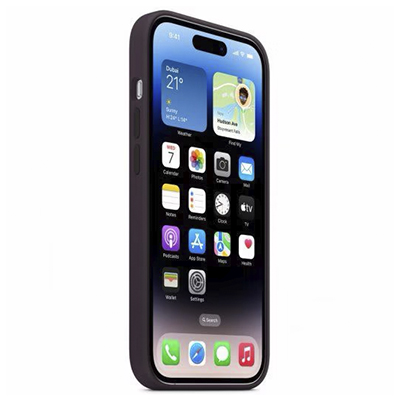 Чехол iPhone 14 Pro Silicone Magsafe Elderberry