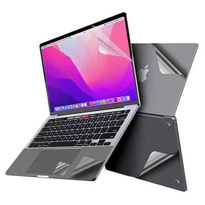Защитная плёнка MacBook Air 15 2023 M2 MOCOLL (5 в 1), темно-синяя