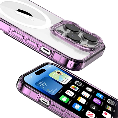 Чехол iPhone 14 Pro Max Gurdini Alba Series Magsafe, фиолетовый