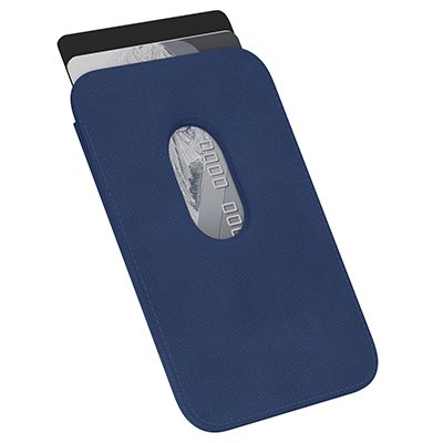 Картхолдер "vlp" из экокожи с MagSafe, темно-синий