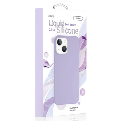 Чехол iPhone 14 "vlp" Liquid Silicone Case MagSafe, сиреневый
