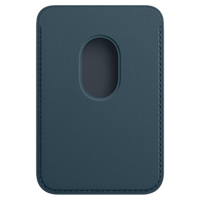 Кожаный кошелек для iPhone Leather Wallet Magsafe Baltic Blue