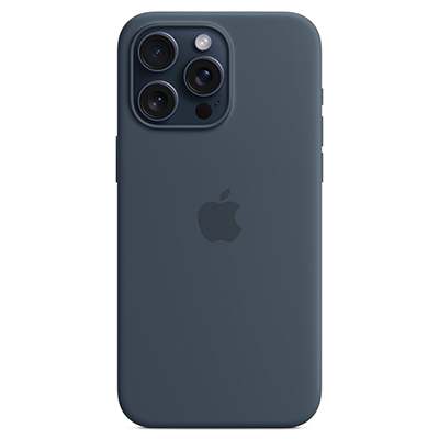 Чехол iPhone 15 Pro Max Silicone MagSafe Storm Blue
