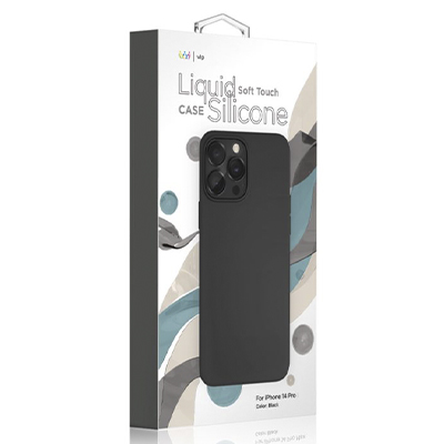 Чехол iPhone 14 Pro "vlp" Liquid Silicone Case, черный
