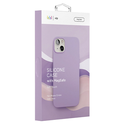 Чехол iPhone 13 mini "vlp" Silicone Case MagSafe, сиреневый