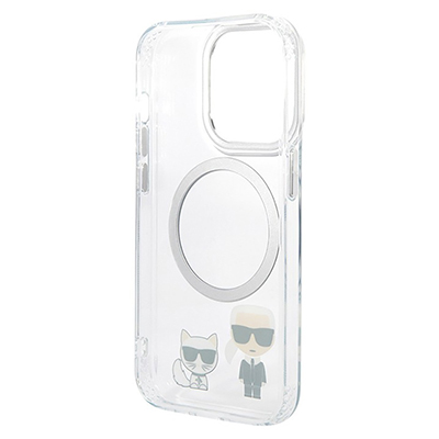 Чехол iPhone 14 Pro Karl Lagerfeld MagSafe, прозрачный