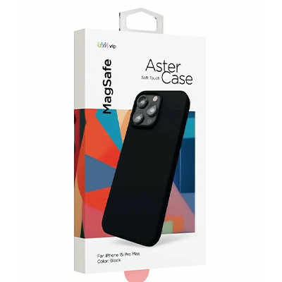 Чехол iPhone 15 Pro Max "vlp" Aster Case MagSafe, черный