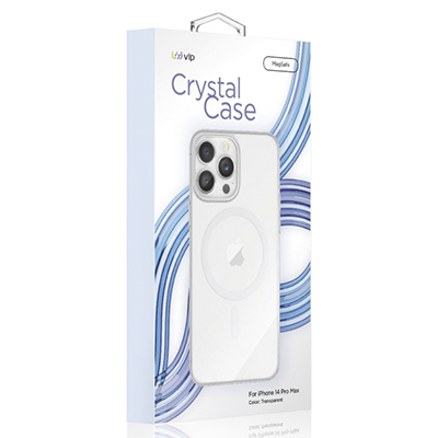 Чехол iPhone 14 Pro Max "vlp" Crystal Case MagSafe, прозрачный