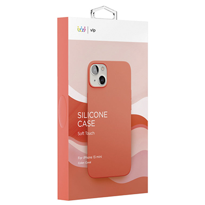 Чехол iPhone 13 mini "vlp" Silicone Case MagSafe, коралловый