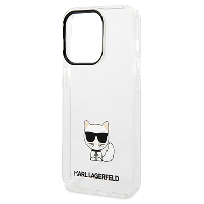 Чехол iPhone 14 Pro Karl Lagerfeld & Choupette, прозрачный