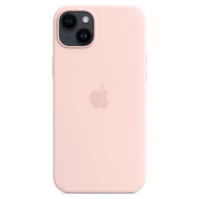 Чехол iPhone 14 Plus Silicone Magsafe Chalk Pink