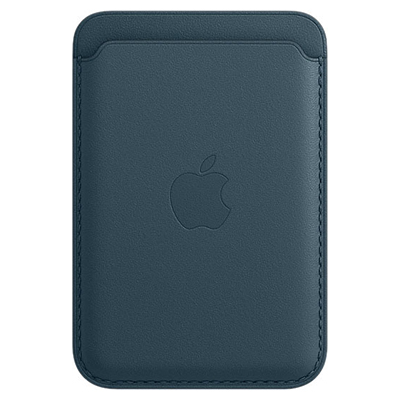 Кожаный кошелек для iPhone Leather Wallet Magsafe Baltic Blue
