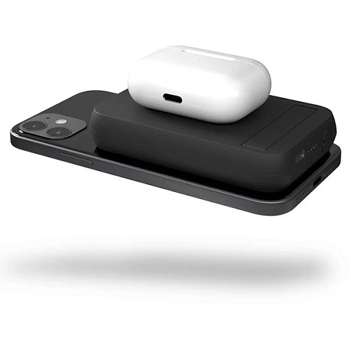 Внешний аккумулятор ZENS Magnetic Dual Wireless Powerbank 4000mAh, черный