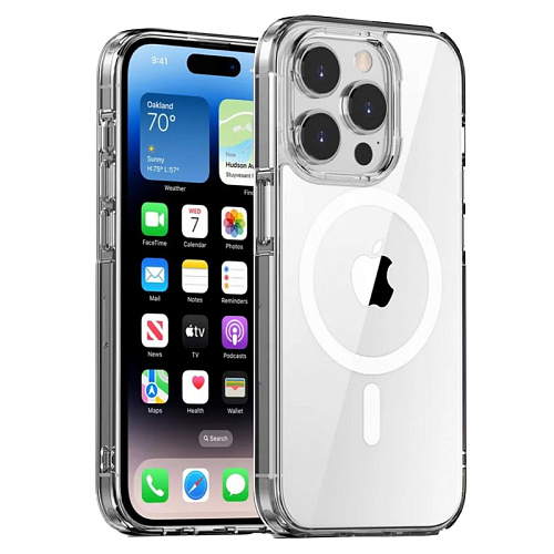 Чехол iPhone 15 Pro Gurdini Alba Protective Transparent Magsafe