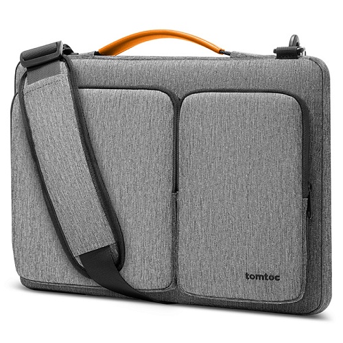 Сумка Для Ноутбука 15 Tomtoc Laptop сумка Defender-A42 Laptop Shoulder Briefcase, серый