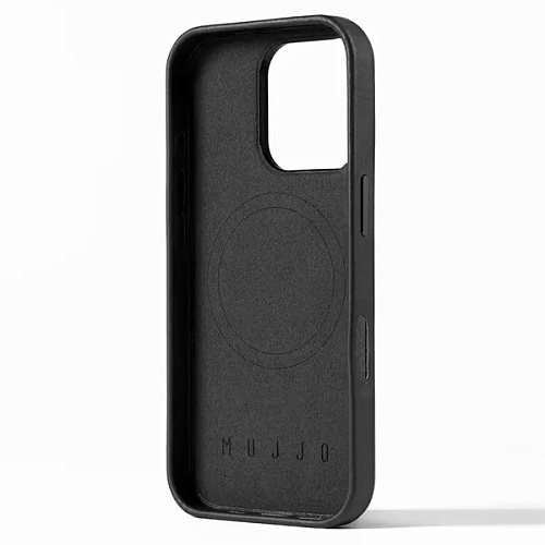 Чехол Mujjo Leather Case - iPhone 16 Pro Max - MagSafe Compatible, Black