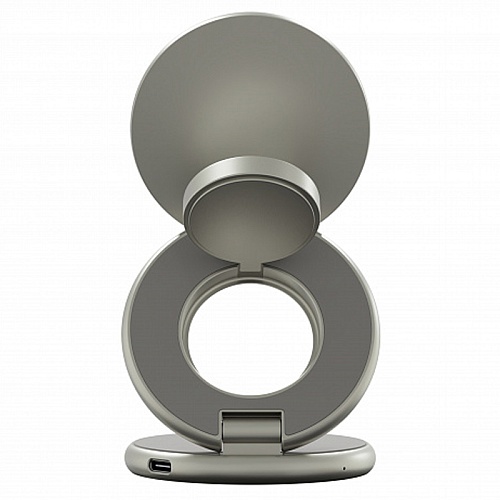 Беспроводное зарядное устройство 3в1 Magssory Signature Pro для Apple, с MagSafe, с поддержкой Qi2, титановый