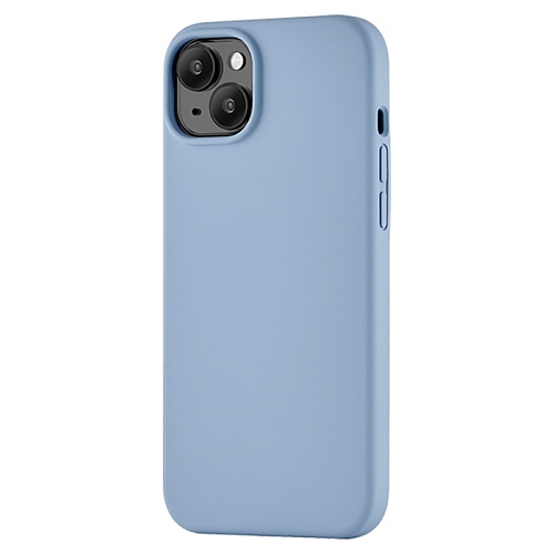 Чехол iPhone 15 Plus uBear Touch Mag Case MagSafe, голубой