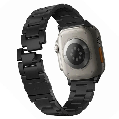 Ремешок стальной  UNIQ OSTA для Apple Watch 49/45/44/42, черный
