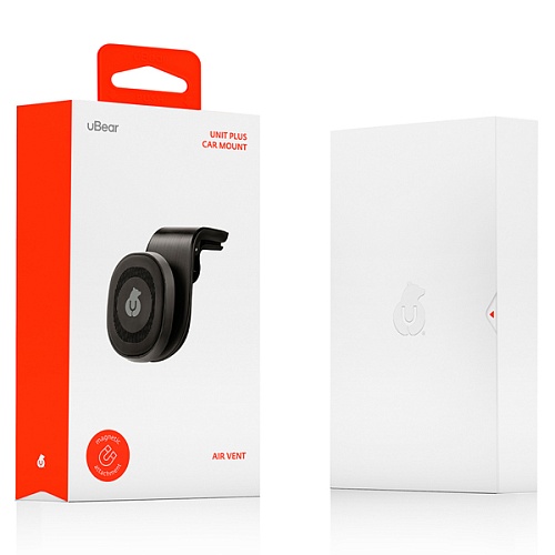 Unit Plus Air Vent Magnetic Car Mount Black, держатель для телефона, черный