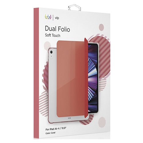 Чехол iPad Air 2020 (10.9'') "vlp" Dual Folio, коралловый
