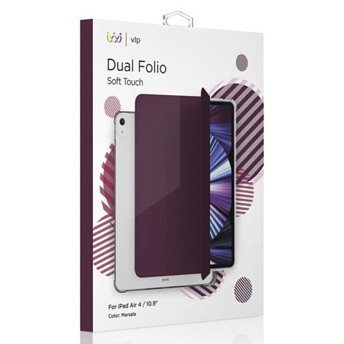 Чехол iPad Air 2020 (10.9'') "vlp" Dual Folio, марсала