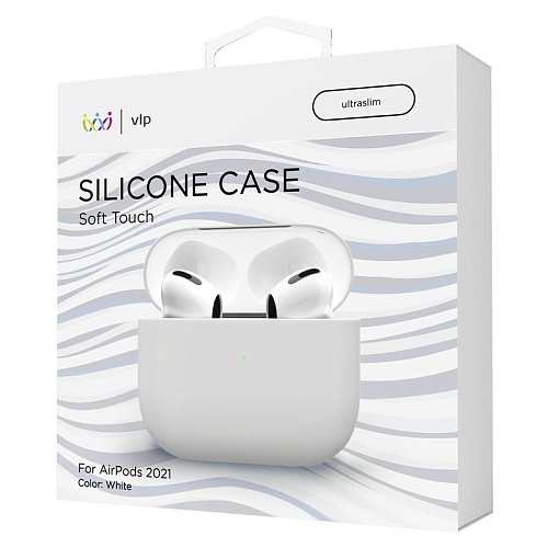 Чехол AirPods 3 "vlp" Soft Touch тонкий, белый