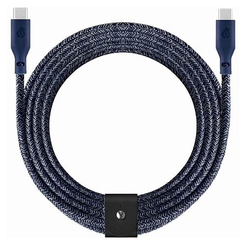 Кабель зарядный uBear Trend Cable USB-C/USB-C 2.4м, 140W, синий