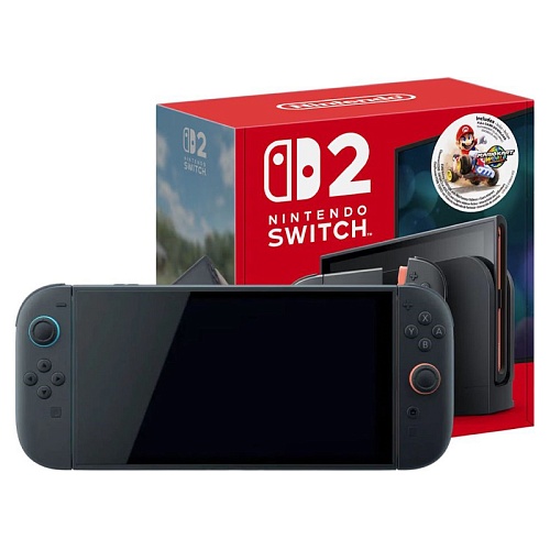 Игровая Приставка Nintendo Switch 2 с игрой Mario, черный